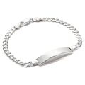 STERLINGSILBER AUSWEIS ARMBAND KOSTENLOSE GRAVUR DAMEN IDENTITÄT PANZERKETTE VERPACKT