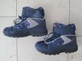 warme Mid Cut Boots, Winterboots, blau/Sterne, Gr. 32, wasserdicht