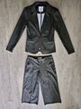 Ichi Hosenanzug, Jersey Blazer, Culotte Hose, Gr. 38/M, schwarz braun