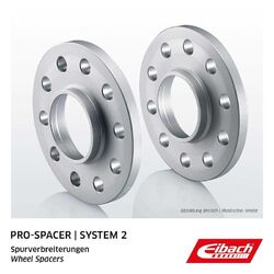 EIBACH PRO-SPACER 20mm SPURVERBREITERUNG SILBER 2x10mm LK:5x112mm | S90-2-10-045