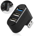 Mini USB 3.0 2.0 HUB 3 Port Verteiler Adapter für PC Laptop Macbook Noteboo G8Q7