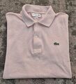 Lacoste Poloshirt Größe FR5 L Large Herren Rosa Classic Fit Freizeit Kurzarm