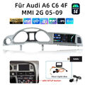 DAB+ 6+128GB Carplay Android 13 Autoradio GPS Für Audi A6 C6 4F MMI 2G 05-09 SUB