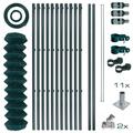 Gartenzaunset Gartenzaun Zaunset 1,5 x 25 m Maschendraht Aufschraubhülsen Set