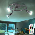 RGB LED Decken Leuchte Rondell Wohn Ess Zimmer Lampe Fernbedienung Dimmer Spots