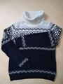 TOM TAILOR Rollkragenpullover "Norweger" marineblau-cremeweiß, Gr. M