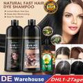 500ML Verdunkelung Schwarz Haarfarbe Shampoo Argan/Kokosöl Öl Haar färbemittel