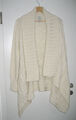 Replay Strickjacke Cardigan lang asymetrisch mit Zopfmuster creme Gr. S