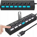 USB 2.0  Verteiler 7 Port HUB Splitter Adapter für PC Laptop Datenhub Retoo