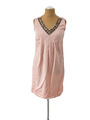 FRANSA hübsches Kleid rosa Trapez Sommerkleid Pailletten Gr.38