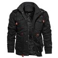 Herren Ball Winter Fleece Warme Kapuzenjacke Taktische Arbeitsjacke