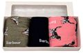 BARBOUR Herren Hundesocken Dreierpack rosa mehrfarbig Geschenkset UK 7-11