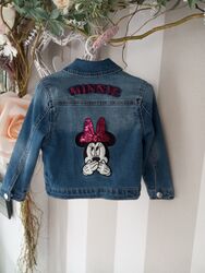 Süße Kleine Mädchen Jeansjacke Von Disney Gr. 98