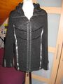 Damen Strick Jacke, Lang Arm, Gr. L, Schwarz Strasssteine, Baumwollem., "Bonita"