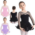 Mädchen Ballettkleid Baumwolle Ballett Trikot Kinder Ballettanzug Turnanzug Tüll