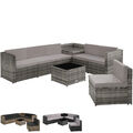 Poly Rattan Sitzgruppe Lounge Gartenmöbel Garnitur Garten Möbel Tisch Sofa Set