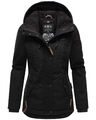 Marikoo warme Damen Winter Jacke Teddyfell gefüttert Winterjacke Kapuze NEU B802