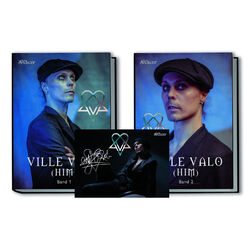 Ville Valo – HIM Chronik-Buch Set – Band 1 + 2, signierte Fotokarte, lim. 666 Ex