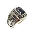 toller Vintage Herren Siegel Ring Sterne Ornamente Verzierung 925er Silber RG.63