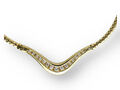 Brillant Halskette Collier Damen in 585 Gelbgold 0,26 ct.