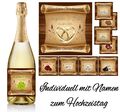 Flaschenetikett zum Hochzeitstag individuell - Geschenk - Aufkleber Etikett D2