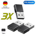 3x USB A auf USB C Adapter OTG USB-Stick ~ Samsung Xiaomi MacBook Buchse