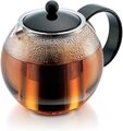 Bodum 1801-16B Assam Teebereiter Teekanne 1,0L Edelstahl Filter