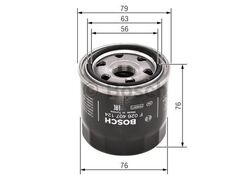 BOSCH F 026 407 124 Ölfilter  für KIA HYUNDAI Anschraubfilter