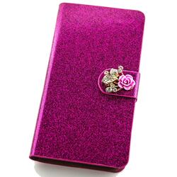 Handy Hülle Glitzer Schutzhülle Handy Tasche Strass Wallet Case Etui Flip Cover