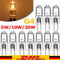 10x G4 Halogen-Lampe Bi-Pin Stiftsockellampe 5W 10W 20W Warmweiß Birne Lampe 12V