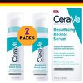 2 PACKUNGEN Cerave Resurfacing Retinol Serum Hautpflegecreme 30ml DE