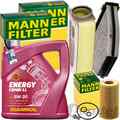 MANN INSPEKTIONSPAKET+7L MANNOL NRG 5W-30 ÖL passend für MERCEDES W204 W212 GLK