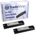 2x Akku für MAKITA DA-390-DW DA-391 DA-391-DW 6095-D 6095-DQ 2000mAh