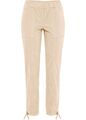 Hose mit elastischem Bund Gr. 36 Sandbeige Damenhose Freizeit-Pants Neu