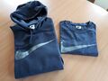 Herren Sweatshirt mit Kapuze+ T-Shirt Shirt Gr M von Nike Grau-blau, Tadellos