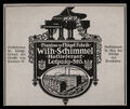 Alte Werbung 1914 Piano-Flügel-Fabrik Hoflieferant Wilhelm Schimmel Leipzig