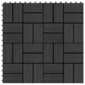 vidaXL Terrassenfliesen 11 Stück WPC 30 x 30 cm 1 qm Schwarz