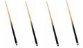 4 Billard Queues (1-teilig) + 18 Schraubleder, NEU