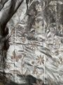 Trendshop Schlaufengardinen 2 Vorhänge Silber floral je 235 x 140 cm