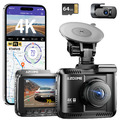 AZDOME 4K+1080P Front Rear Autokamera WiFi 6 GPS Dash Cam Free 64GB 2.4'IPS 170°