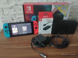 Nintendo Switch HAC-001 - 32GB - Spielkonsole Und LAN Internet Adapter 