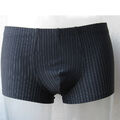 Boxer Herren Pant Shorty Hanro Teak  Schwarz mit Nadelstreifen 4052 S - XXL