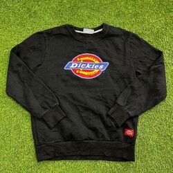 Dickies Pullover Schwarz Sweatshirt Damen Herren Hoodie Langarm  Größe S