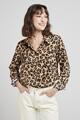 Damen Shirt Frauen Bluse mit Animal Print Hemd New Collection 2024 Herbst