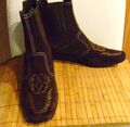 TOD`S Chelsea-Boots Leder Stiefeletten Stiefel GR 36,5 Veloursleder Schuhe NEUw.