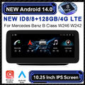 10.25'' 4G LTE WIFI Car GPS Navigation Mercedes-Benz B-Class W246 W242 8G+128G 