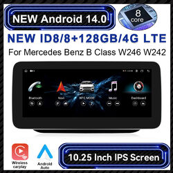 10.25'' 4G LTE WIFI Car GPS Navigation Mercedes-Benz B-Class W246 W242 8G+128G 