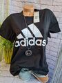 Adidas Shirt T-Shirt Kurzarm Damen schwarz mit Logo Aufdruck 370 (5 259) 