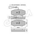 1x ORIGINAL® Cifam 822-532-1 Bremsbelagsatz, Scheibenbremse Hinten, inkl.