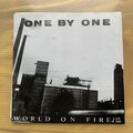 One By One World On Fire Original 1991 UK 7" EP mit Hülle Hardcore Punk